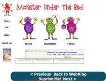 Tablet Screenshot of monsterunderthebed.net